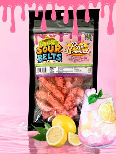 Fiesta's Candy Sour Pink Lemonade Belts