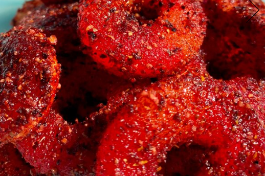Dive into a Fruity Fiesta with Peach Rings in Chamoy!