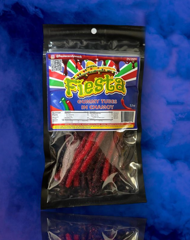 Fiesta Candy Gummy Tubes with Chamoy