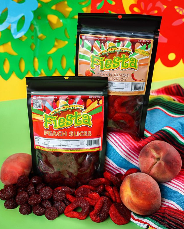Fiesta Candy Peach Rings and Peach Slices Chamoy Bundle