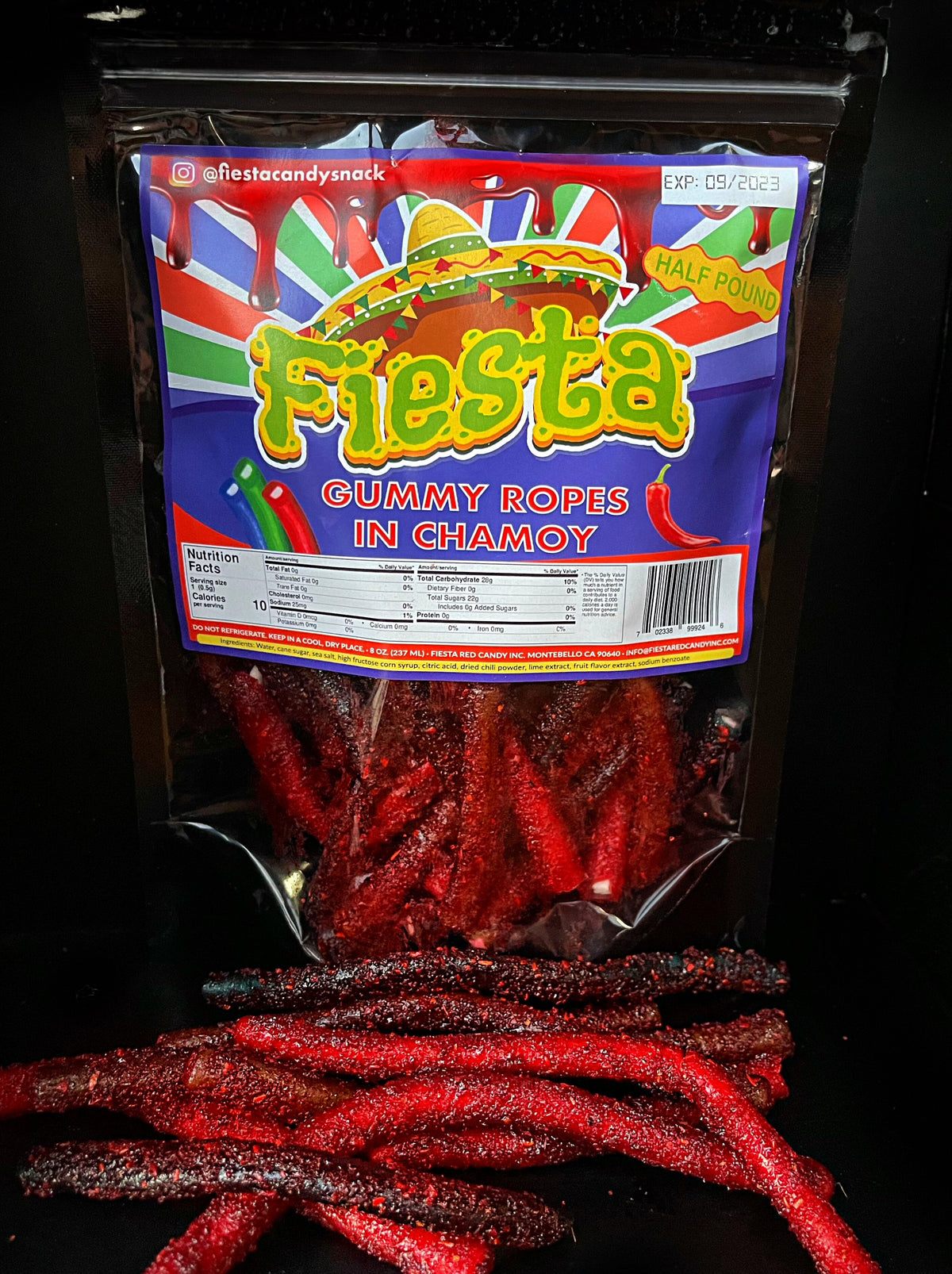 Editable Gummy Ropes Fiesta Candy Snacks